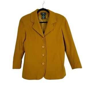 Hunt Club Blazer Vintage Wool Blend Button Front